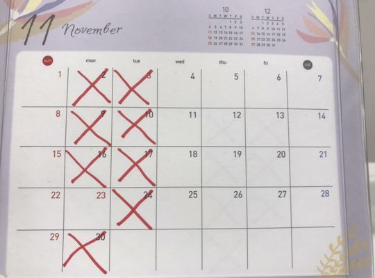 11月営業カレンダー